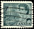 Canada - 1971 - Queen Elizabeth - 7 - Slate Green - Transportation Means - Scott 543 A280 - 0